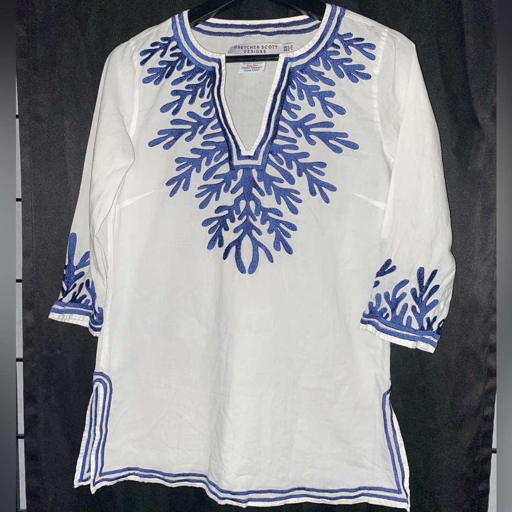 Gretchen Scott the Reef Embroidered Tunic Top